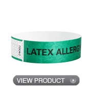 Narrow Tyvek® Latex Allergy Wristbands